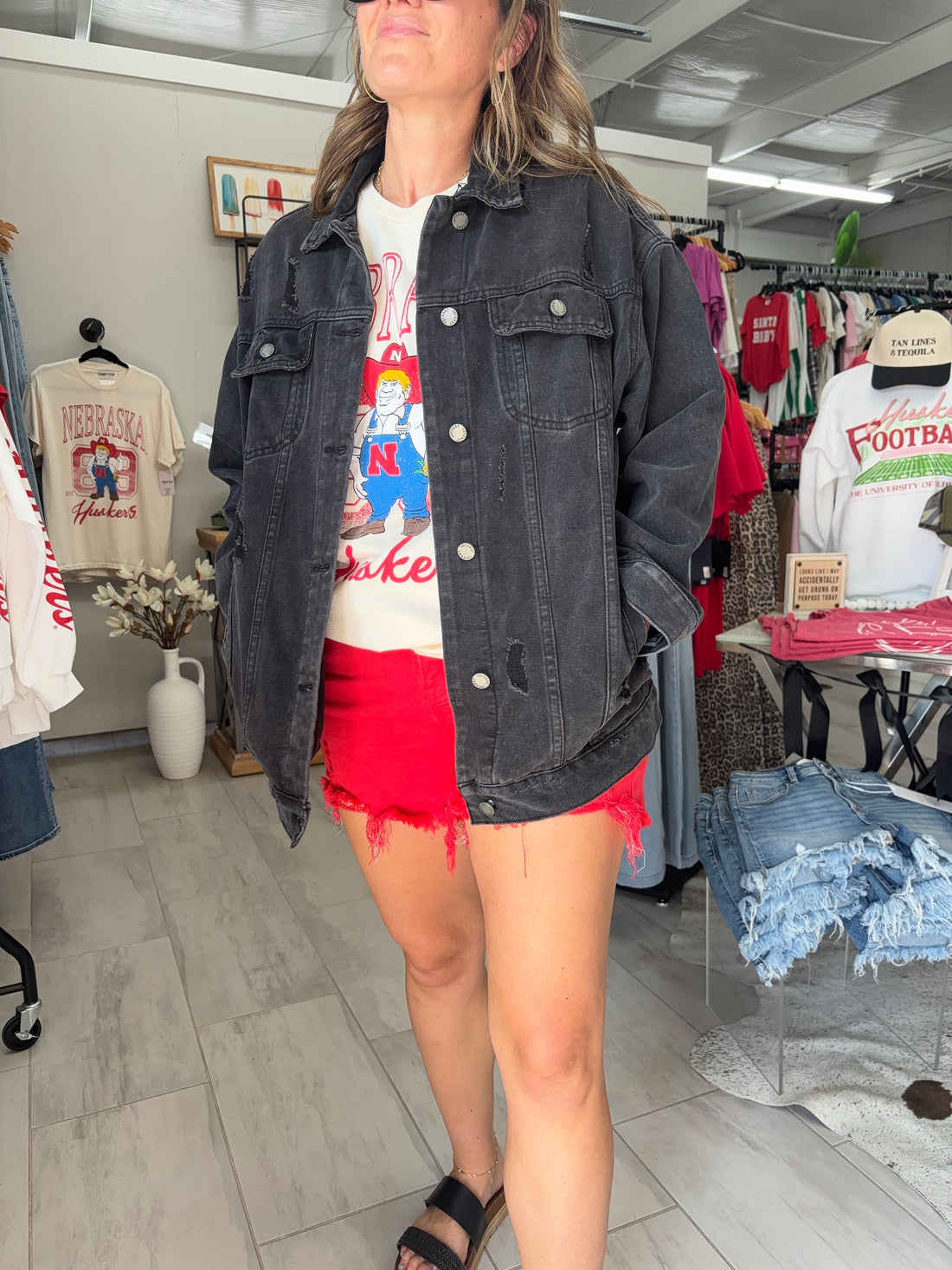 Black Wash Denim Jacket
