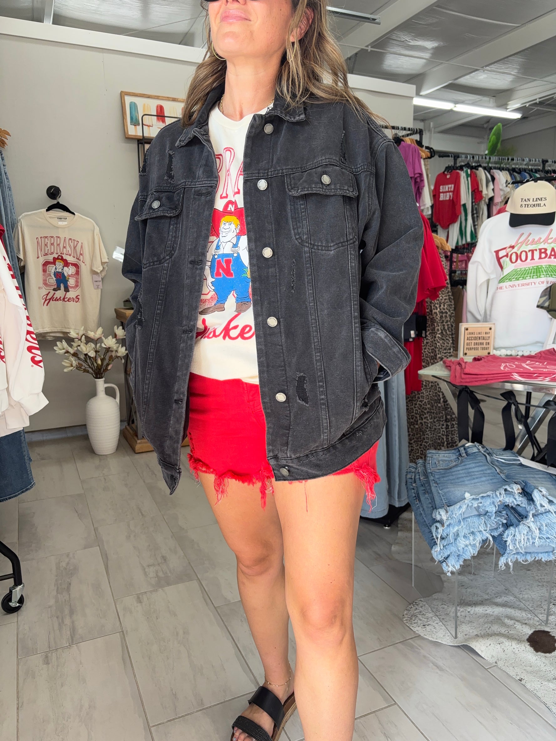 Black Wash Denim Jacket