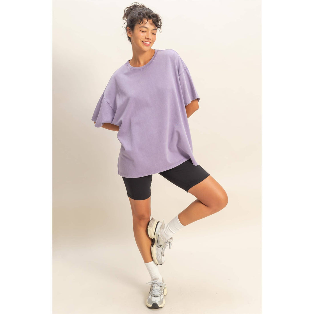 Crystal Oversized T-Shirt - PURPLE