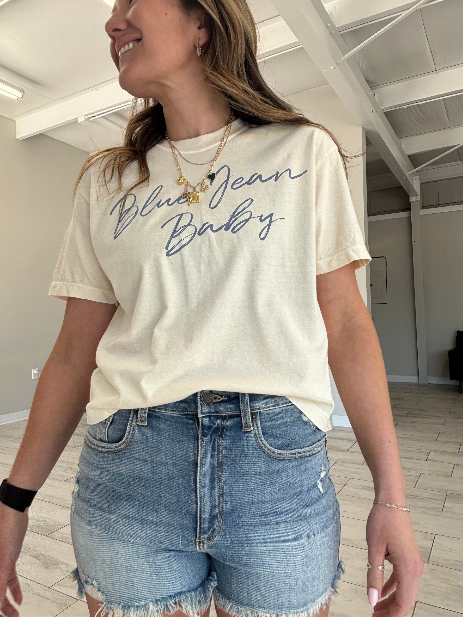 Blue Jean Baby Crop Tee