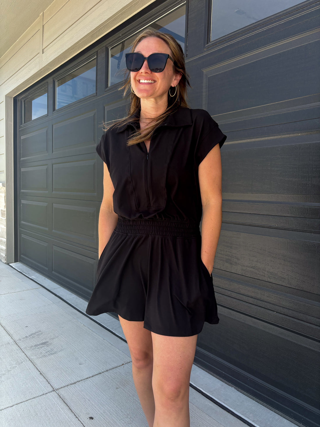 Brae Romper - BLACK