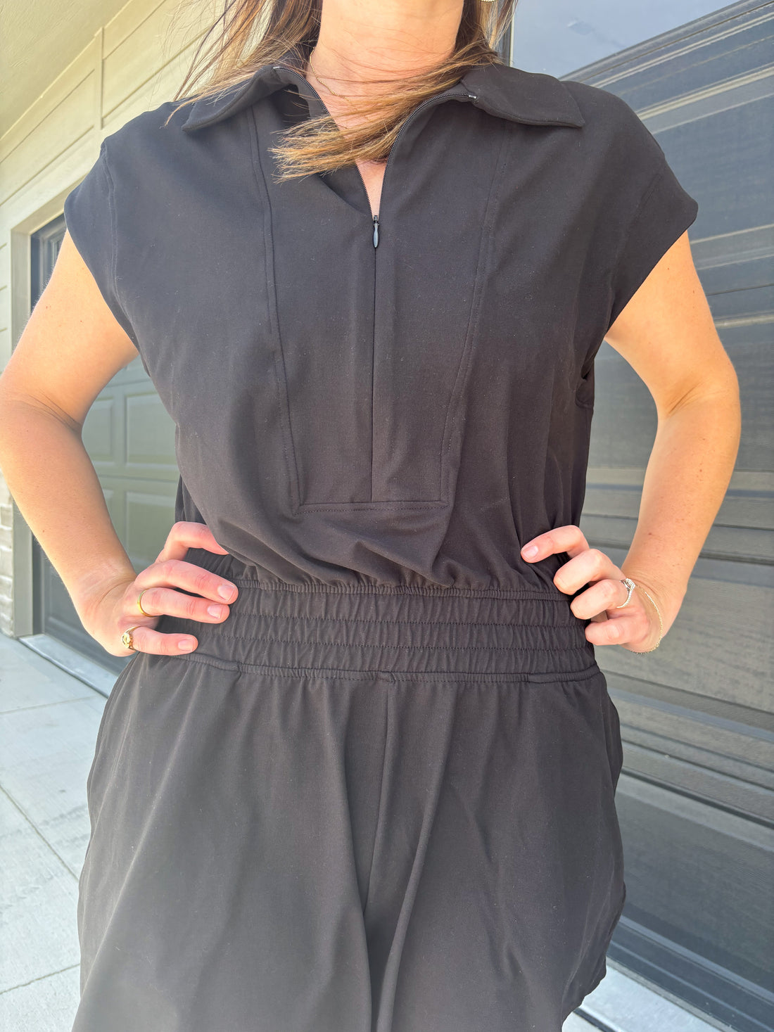 Brae Romper - BLACK