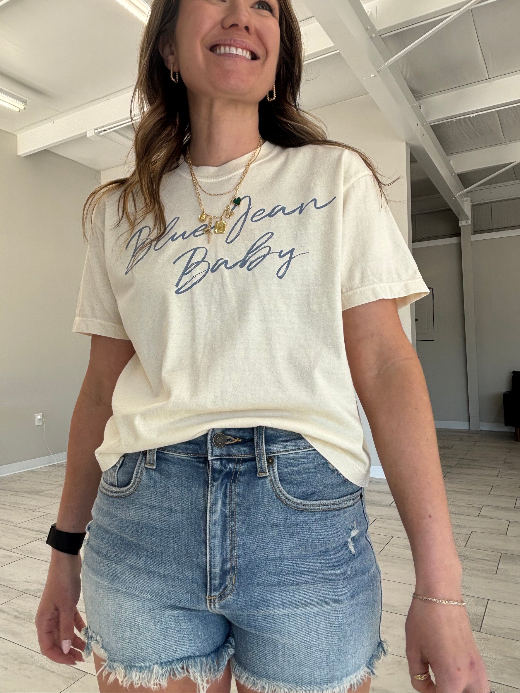 Blue Jean Baby Crop Tee