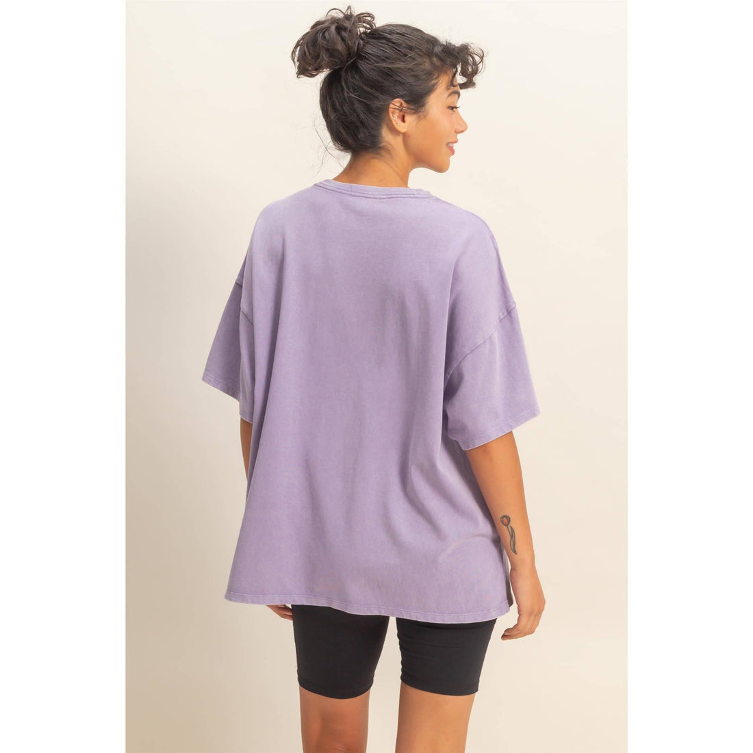 Crystal Oversized T-Shirt - PURPLE