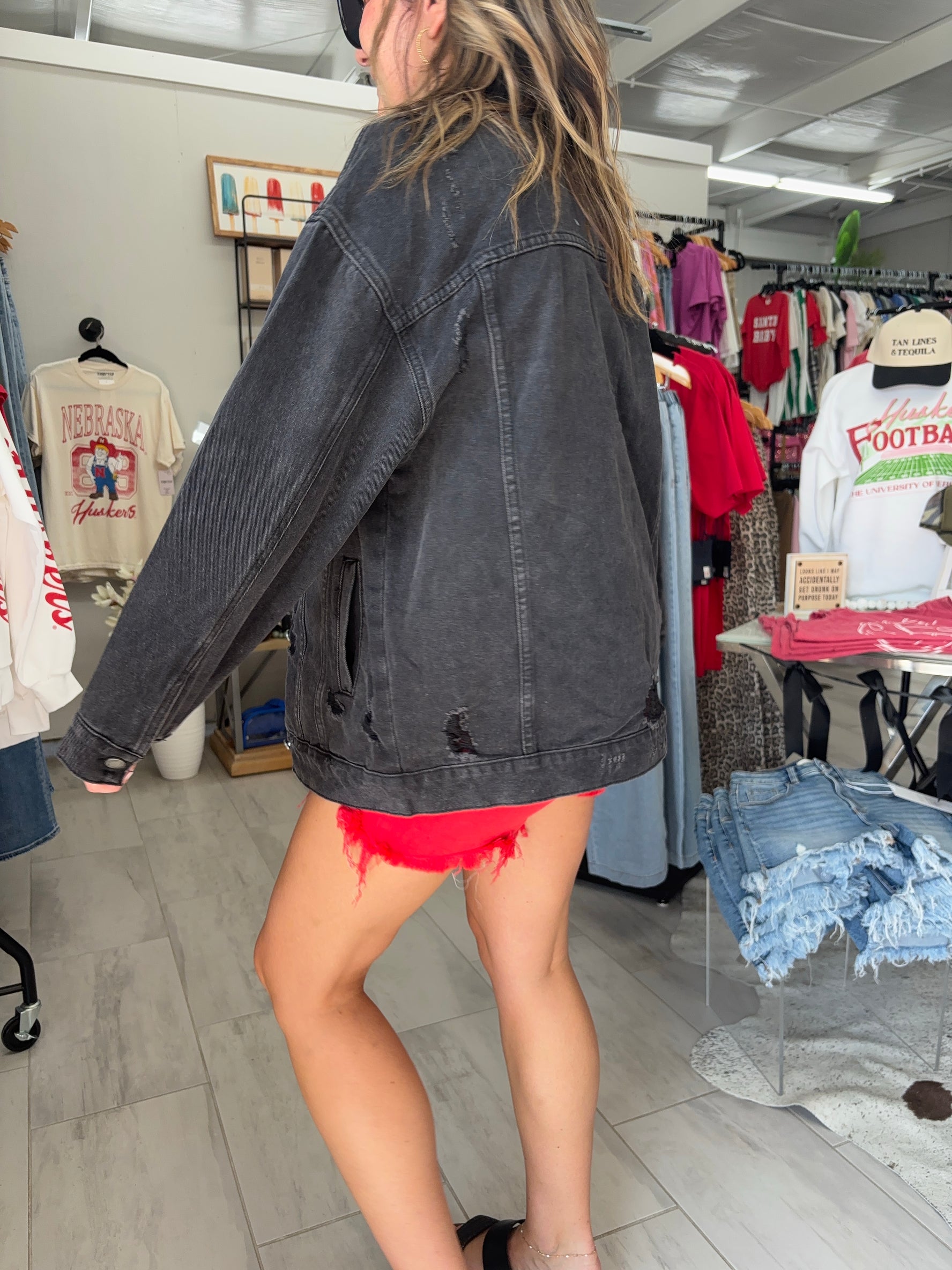Black Wash Denim Jacket