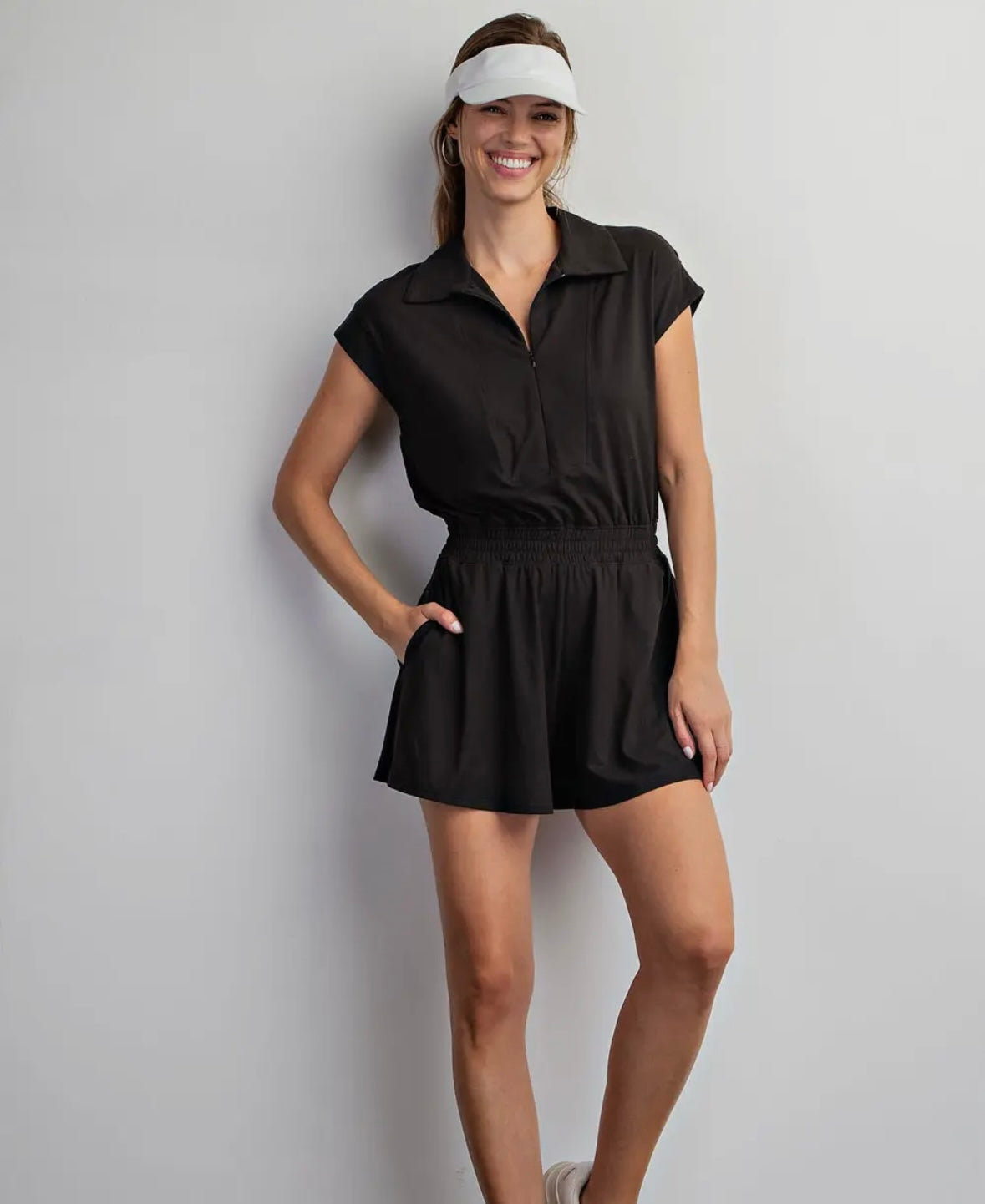 Brae Romper - BLACK