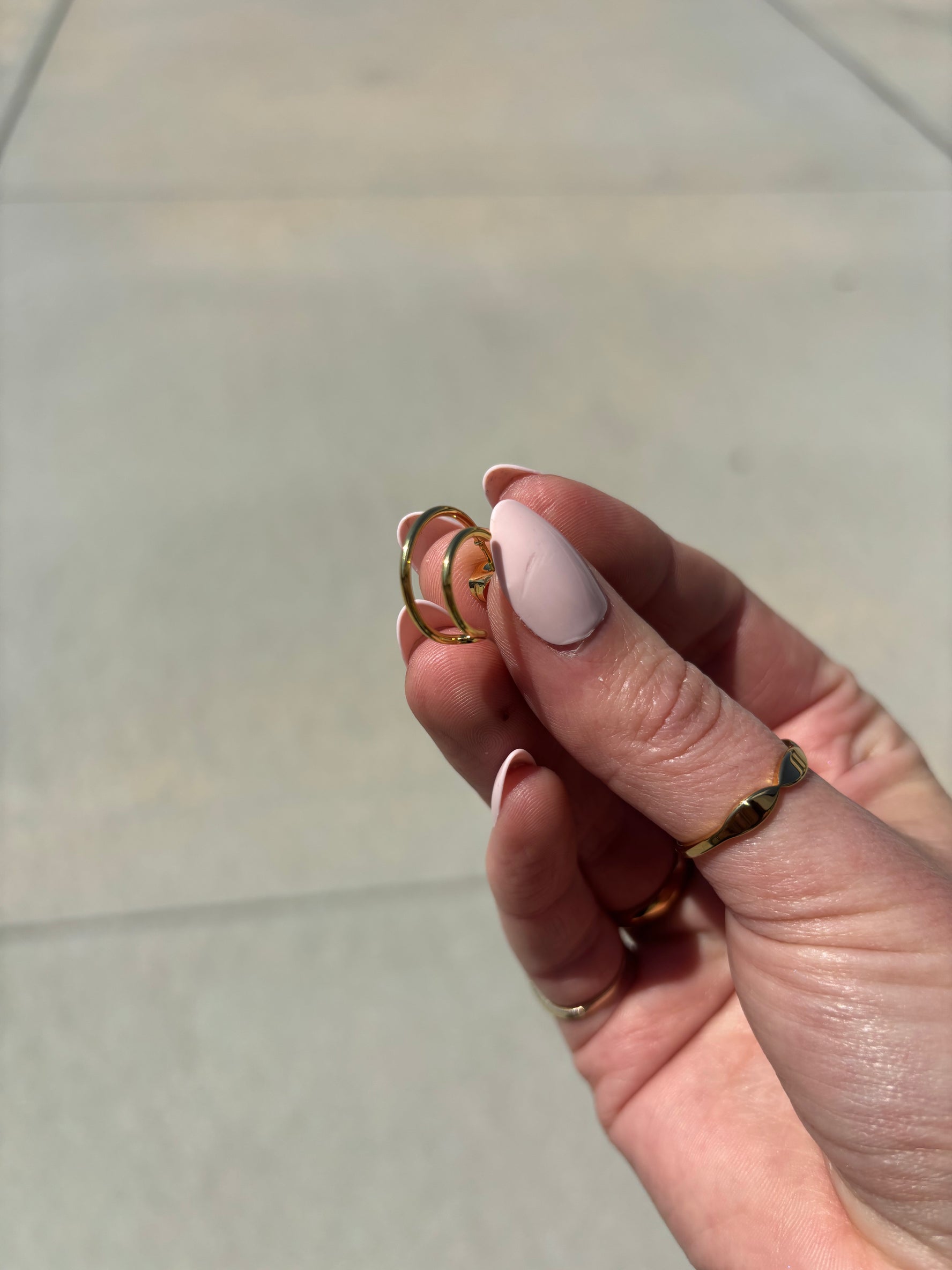 Double Twist Hoops - GOLD