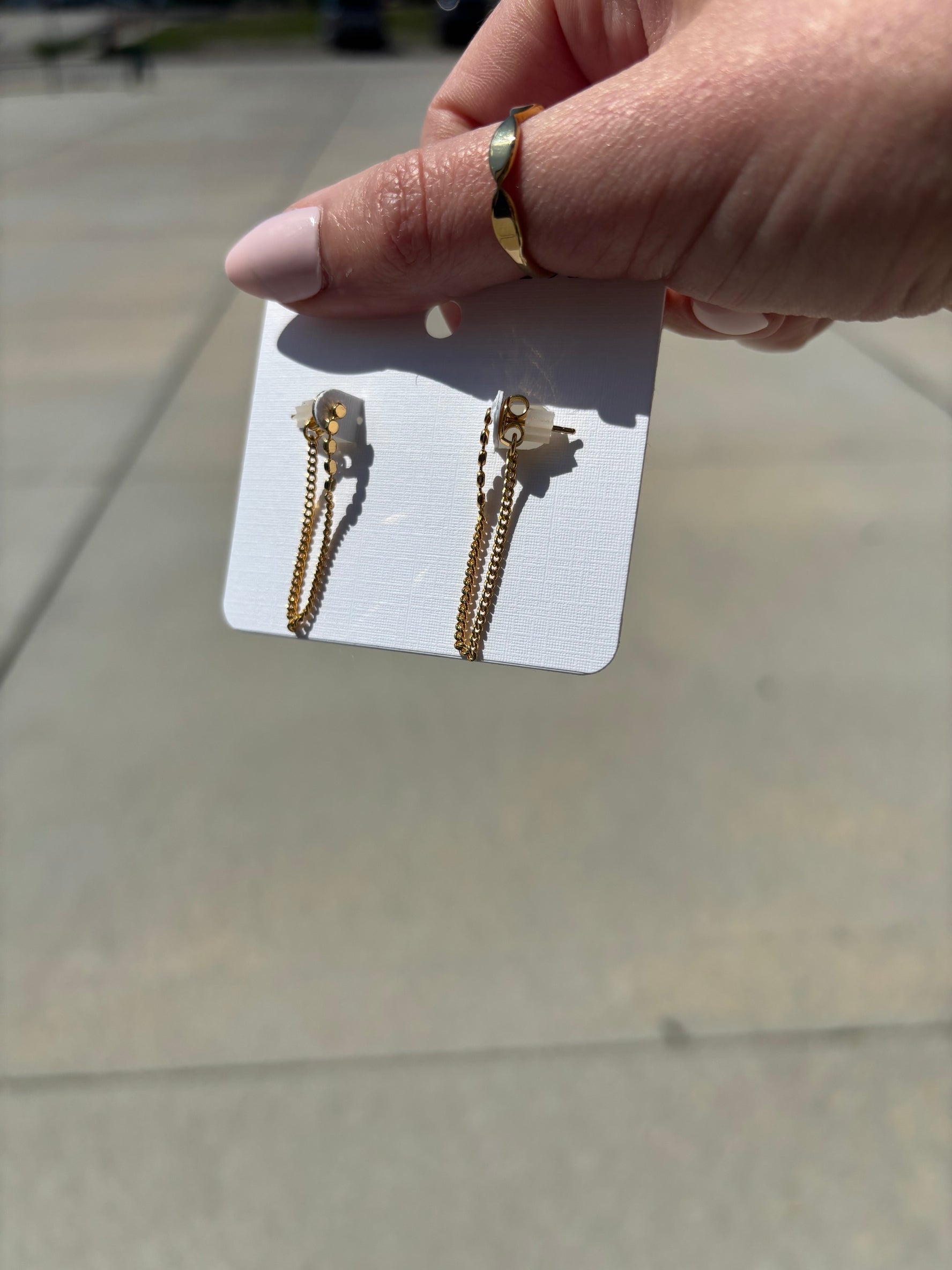 Beaded Drop Earrings - GOLD