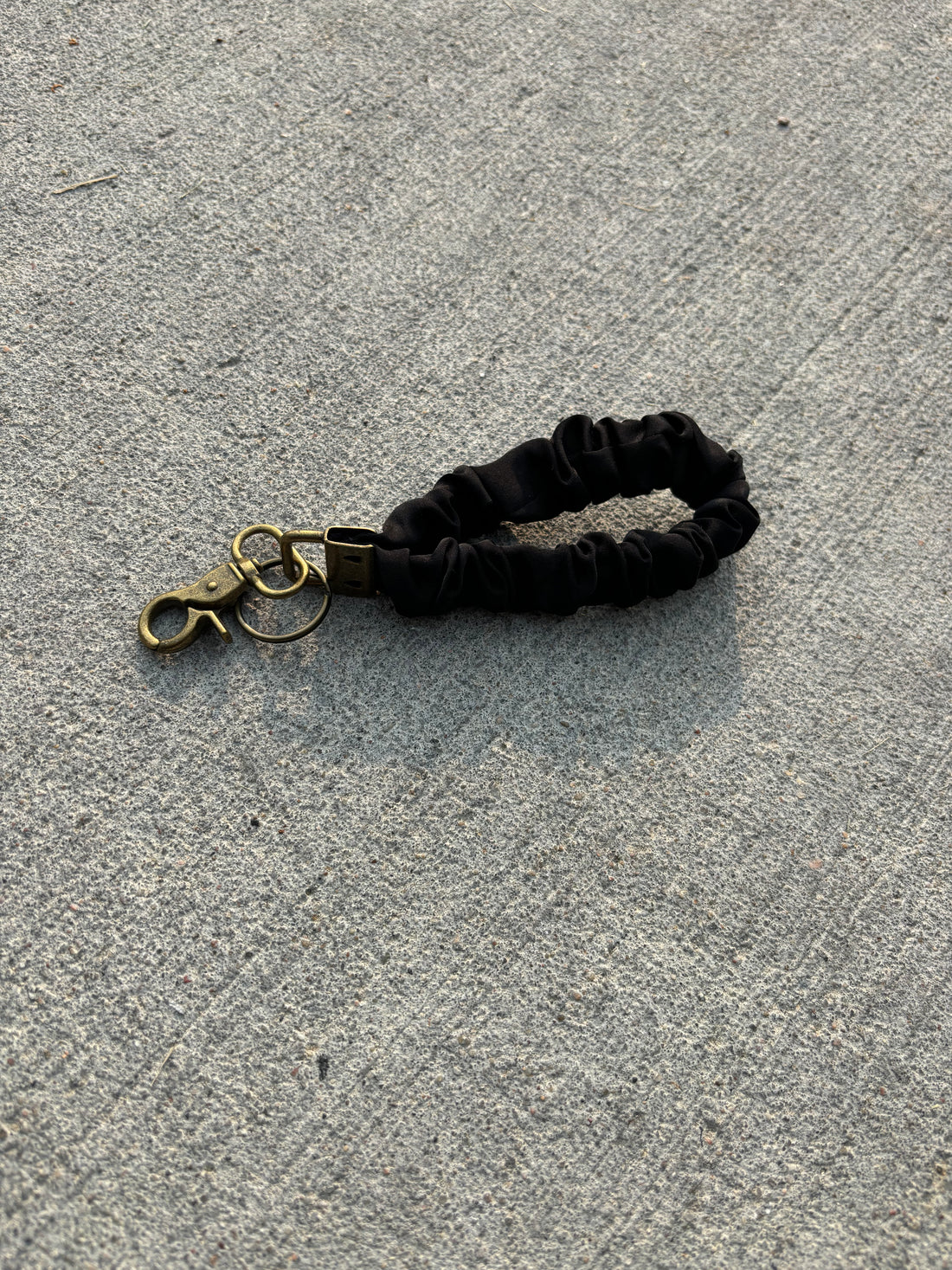 Black Scrunchie Keychain