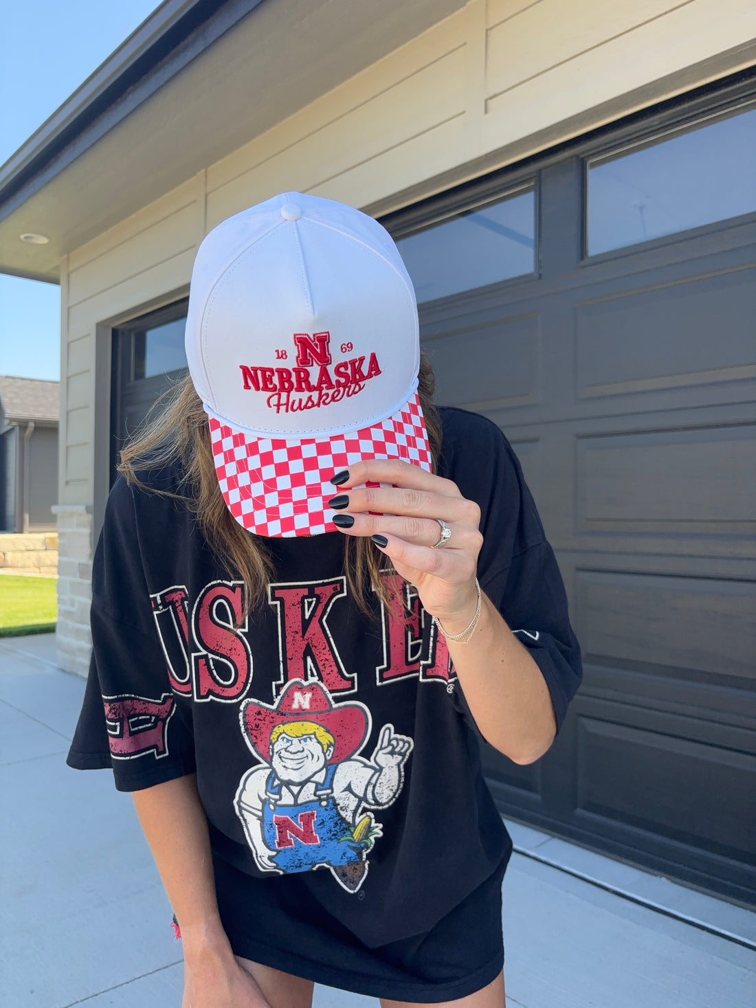 Checkered Nebraska Huskers Hat