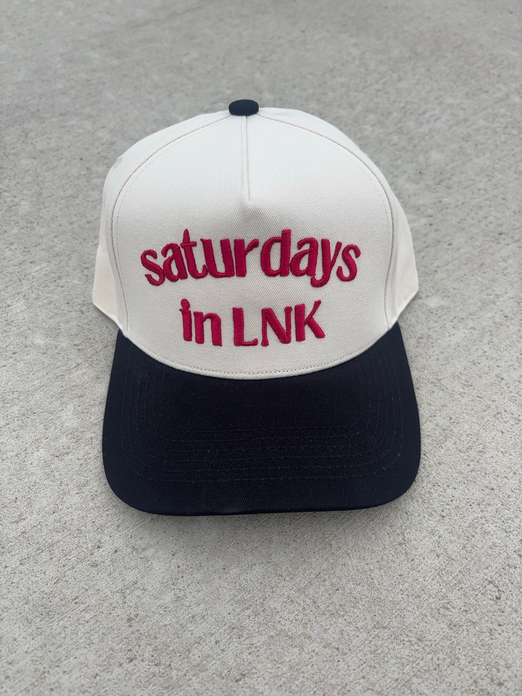 Saturdays in LNK Puff Embroidered Hat