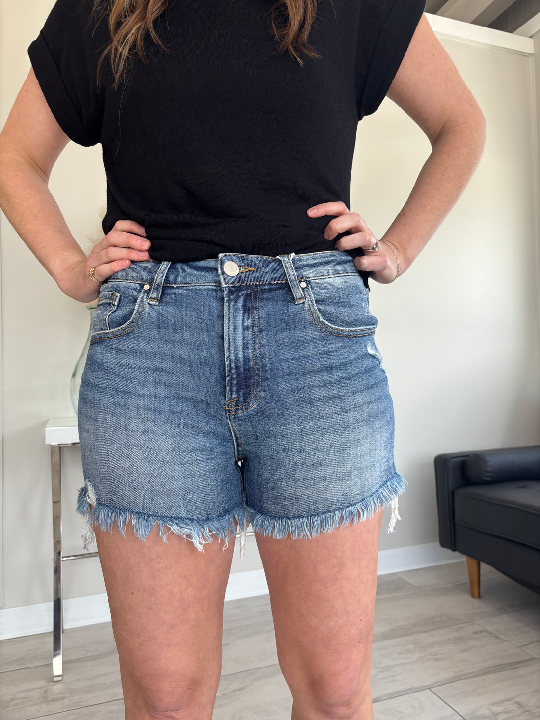 Foster Medium Wash Shorts - RISEN