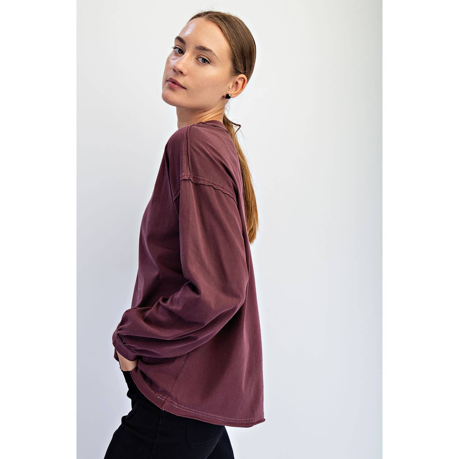 Bayberry Long Sleeve - MERLOT