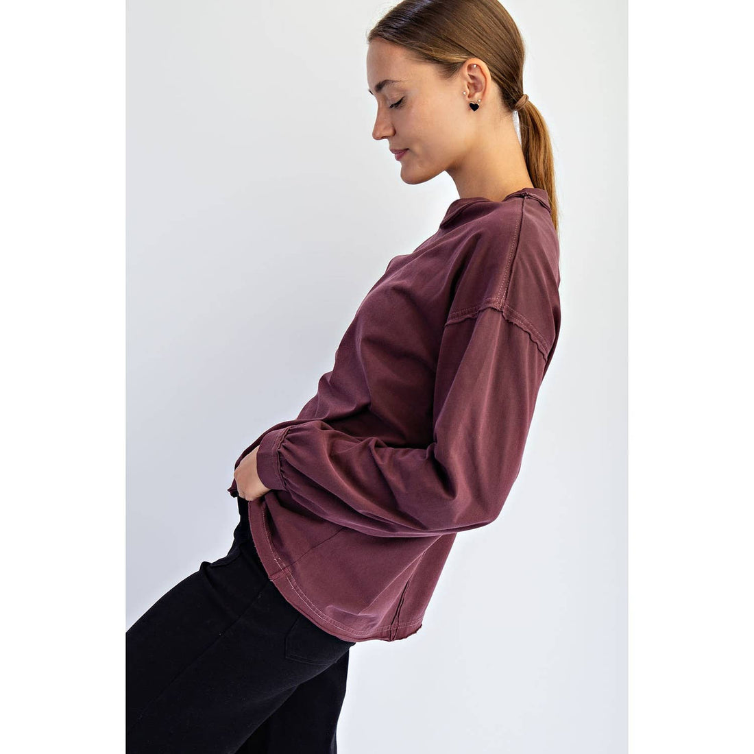 Bayberry Long Sleeve - MERLOT