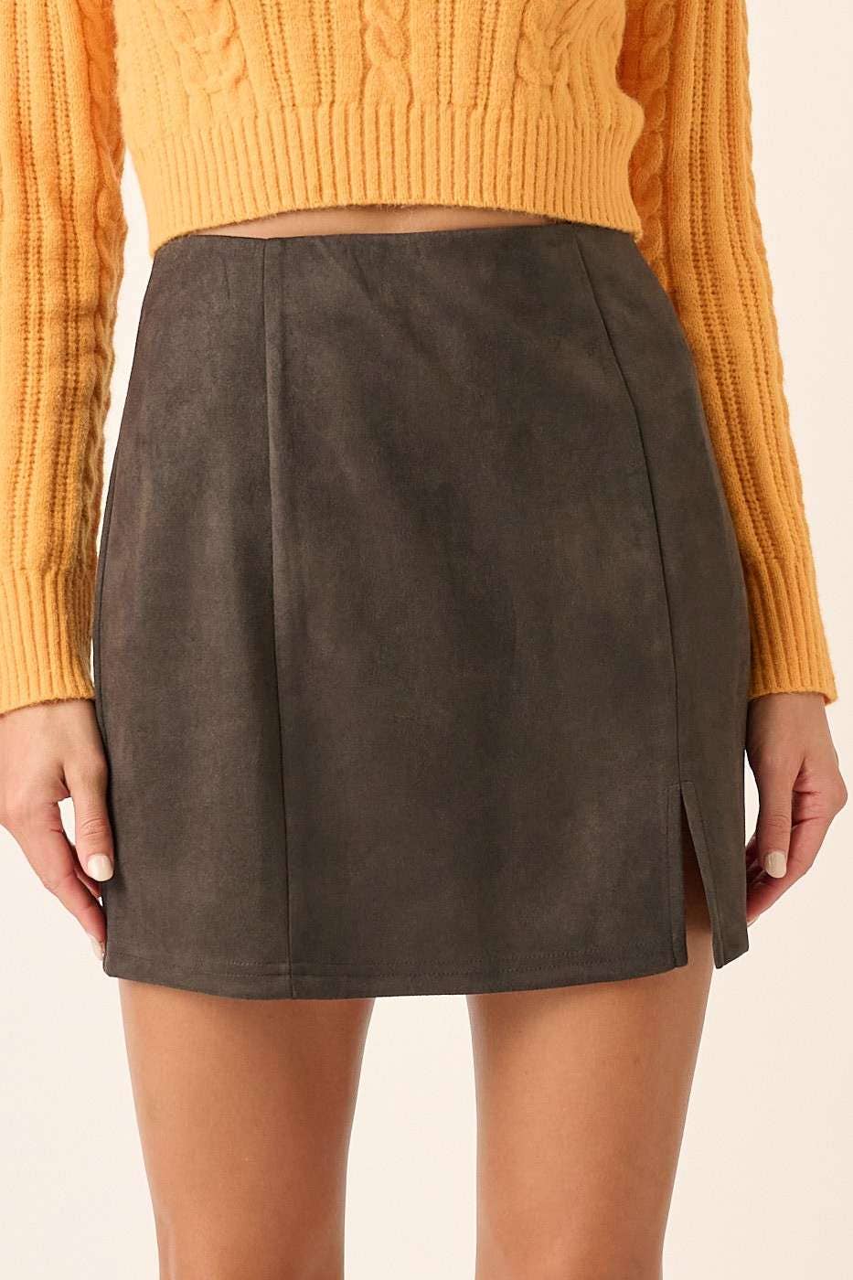 KELLY SUEDE MINI SKIRT